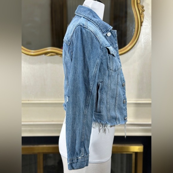 BLANKNYC Jacket Small Raw Hem Cyber-Grunge Neo-Vintage - Picture 9 of 13